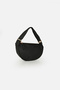 Faux Leather Shoulder Bag, Faux Leather Shoulder Bag with Metal Ring Edges, Black Shoulder Bag - 2