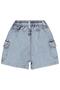Drawstring Cargo Shorts for 6-9 Years Old with Pockets - Blue - 2