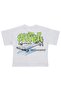 Skater Back Print T-Shirt for Ages 2-5 - White - 2