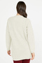 Long Knitwear Cardigan with Pockets - Bone Color - 3