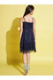 Girls Star Print Layered Mesh Party Dress - 5