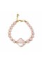 Pink Quartz Bracelet – Clover Design with Gold Detail, Stylish & Elegant Women's Bracelet - 2