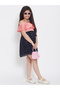 Girls Star Print Cold-Shoulder Mesh Layered Dress - 5
