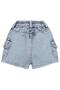 Drawstring Cargo Shorts for 2-5 Years Old with Pockets - Blue - 2