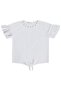 Tie-Front T-Shirt with Stones for 10-13 Years Old - Ecru
