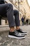 Ba0003 Black Lace-Up Patent Leather White Sole Men's Classic Shoes - 3