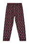 Floral Patterned Tights for 2-5 Years Old - Black - 2