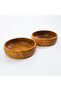 Walnut Wood Bowl Set of 2 Handmade Natural Wood 15 cm