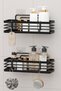 Adhesive Bathroom Shelf with Laminated Surface, Shower Shampoo Holder, Wall Organizer, Set of 2 Shower Shelf Organizers
