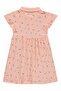 Leaf Flower Patterned Dress for 6-9 Years - Powder - 2