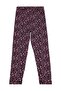 Heart Patterned Leggings for 6-9 Years - Black - 2