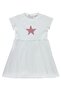 Star Printed Dress for 4-9 Years Old - Off-White