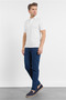White Italian Collar Short Sleeve Pocketless Slim Fit Cotton T-Shirt 1011260180 - 2