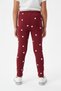 Girl's Elastic Waist Fluffy Heart Printed Leggings 25028 - 3