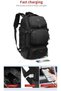 9386 48L Travel Backpack with Cooler Compartment USB Charging Water Resistant Grey - 6