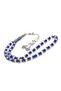 Capsule Cut Yellow Navy Blue Vermeil Crimped Amber Prayer Beads - 3