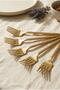 Set of 6 Luxury Gold Stainless Steel Dinner Forks (21 cm) - 4