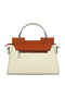 Prime Collection Women's PU Leather Handbag with Top Handle & Shoulder Strap - 4