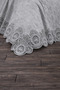 Dubai French Laced Dowry Double King Size Pique Cover Set / Bedspread Set 3 Pieces - 2