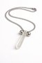 Anime Natural Stone Necklace with White Crystal Pendant 60 cm Unisex Chain - 3