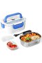 Electric Lunch Box 1.2L Portable Food Warmer with Removable Stainless Steel Container - Blue