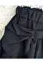Mink Half Fisherman T-Shirt Black Bow Shorts Skirt - 5