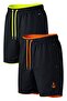 2-Piece Pocket Zipper-Lined Colorful Swim Shorts
