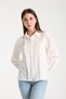 Women's Shirt with Lace Ribbon Detail - 4