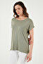Flowy Crew Neck Basic t Shirt t Shirt 26Y0194K1 - 2