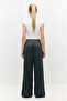 Relaxed Fit Wide Leg Pants with Elastic Waistband - 6
