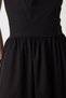 Women's Backless Strappy Long Dress Black – Poplin, Tie Detail, Cotton Satin - 7