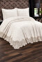 Nigar French Laced Dowry Double King Size Pique Cover Set / Bedspread Set 3 Pieces