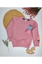Girl's Yavruağzı Floral Happy Sweatshirt