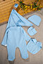 Baby Waffle Textured 5-Piece Hospital Discharge Jumpsuit Set - 6