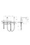 Suit L Bathtub Faucet (4 Holes), Gold - 2