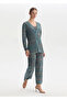 Gradient Color Transition Blue Knitwear Trousers - 4