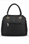 Black Women's Hand and Shoulder Bag - Stylish Daily Bag with Gold Detailing and Multiple Compartments - 3