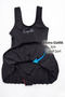 Girls' Swimsuit Dress Black Skirted Pleated One-Piece Swimsuit - 3