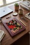 Antique Kilim Detailed A4 Size Burgundy Color Leather Organizer - 2
