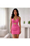 Strappy Gathered Mini Basic Nightgown Dress - 3