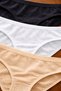 Women's 100% Cotton Panties Set of 3 Black and White Skin Soft Flexible Comfortable Daily Underwear - 2