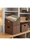 Wicker Plastic Knitted Folding Basket Organizer 33X33X21 Cm. - 2