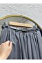 Wise Gathered Belted Voile Skirt-Ek747 Gray - 2