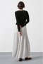 Slim Fit Polka Dot Midi Skirt - 4