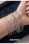 Set of 2 Silver Color Stainless Steel Bracelets Adjustable Non-Tarnish Stylish Gift Unisex - 2