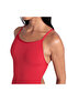 Swimsuit Lace Back Solid Women's Red Swimmer Swimsuit 004651405 - 4