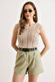 Women's Stoned Openwork Summer Knitwear Blouse Blz-19003306