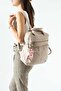 Washed Leather, Multi-Compartment, Laptop Compartment Backpack (Casual, Travel) Mink Model: (571-14-17N)
