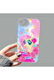 iPhone 16E Compatible Camera Protected Anti-Shock Aesthetic Print Pattern Transparent Silicone Case