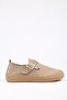 Luna Genuine Leather Mink Slip-On Buckle Women's Shoes - 4